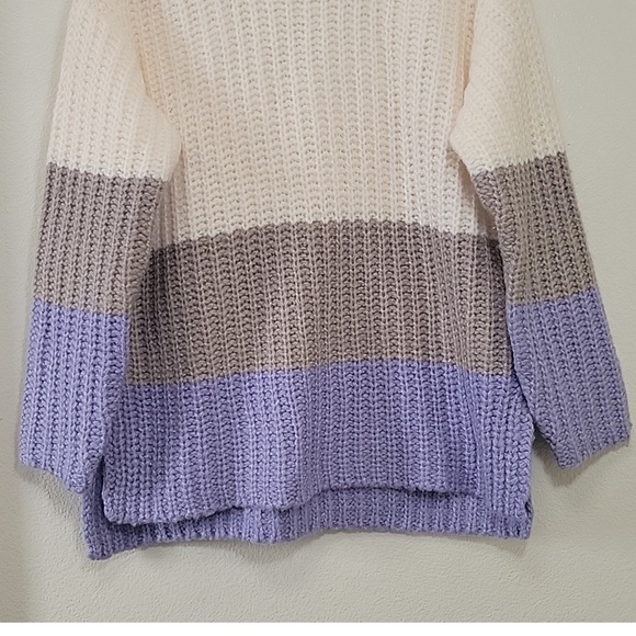 Ann Taylor Sweet color block turtle neck tunic sweater Medium - Picture 5 of 8